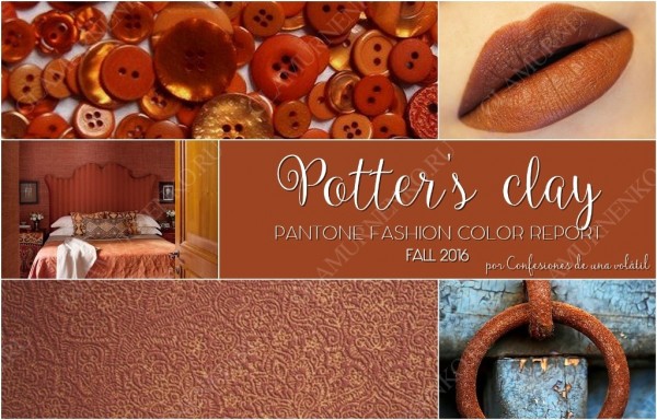 коллаж с оттенком Potter&#39;s Clay