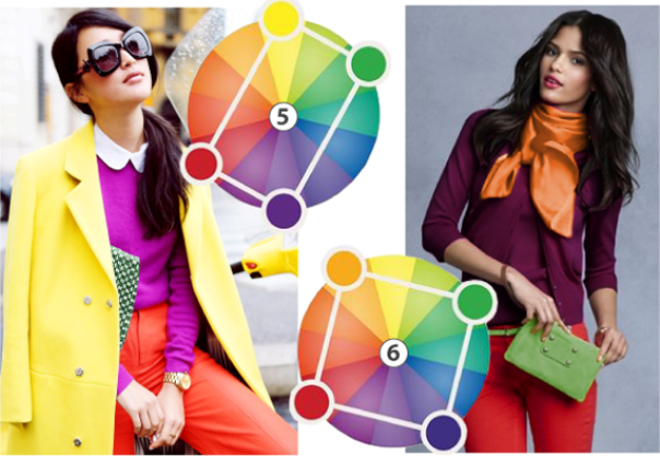 Цветовые круги помогают формировать удачные ансамбли одежды, сочетая яркие, смелые оттенки грамотно.