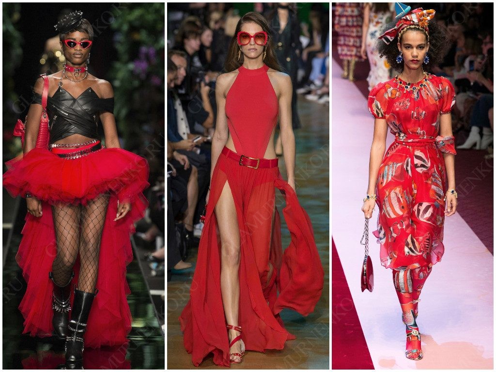 Moschino, Elie Saab, Dolce & Gabbana примеры образов