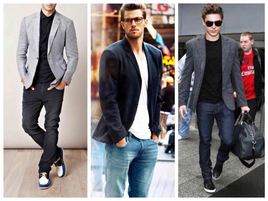 Классические сочетания джинсов с кроссовками.