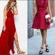 Красное платье отлично смотрится с различными вариантами и оттенками босоножек.