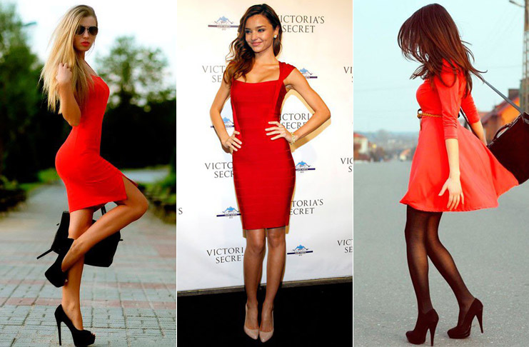 Правильно подобранные туфли подчеркнут эффектность красного платья.
