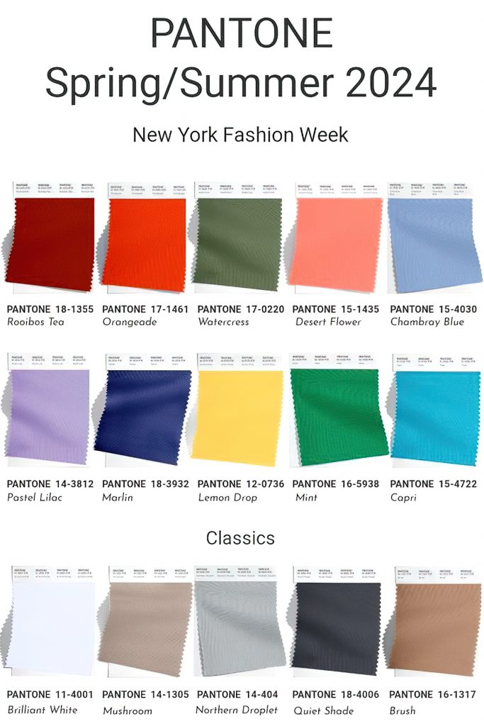 Модные оттенки палитры Нью-Йорка, весна-лето 2024